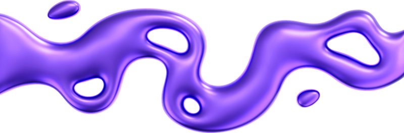 3D Purple Liquid Wave