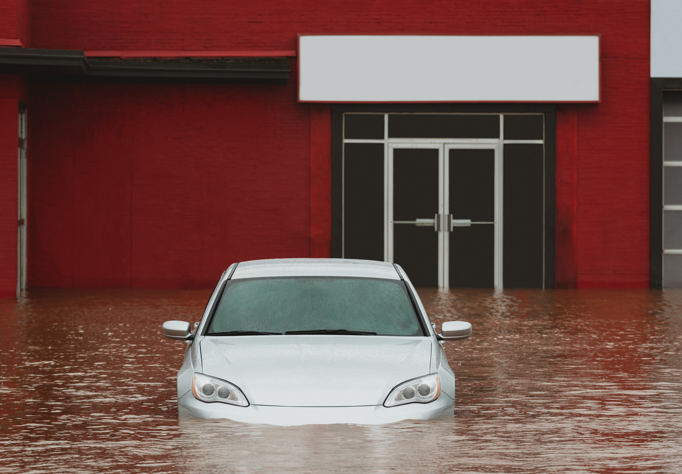 Flooded Sedan