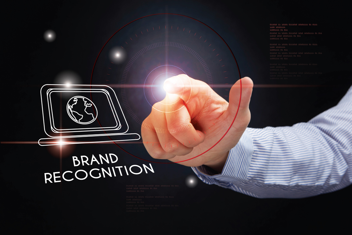 Hand pointing with brand recognition